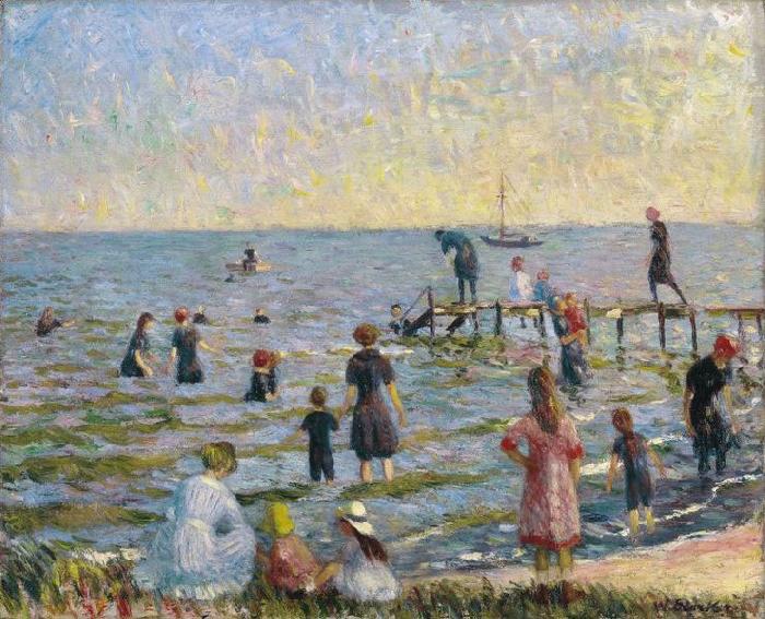 William Glackens Bathing at Bellport, Long Island China oil painting art
